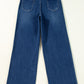 Sail Blue Wide Leg Pocketed High Waist Jeans