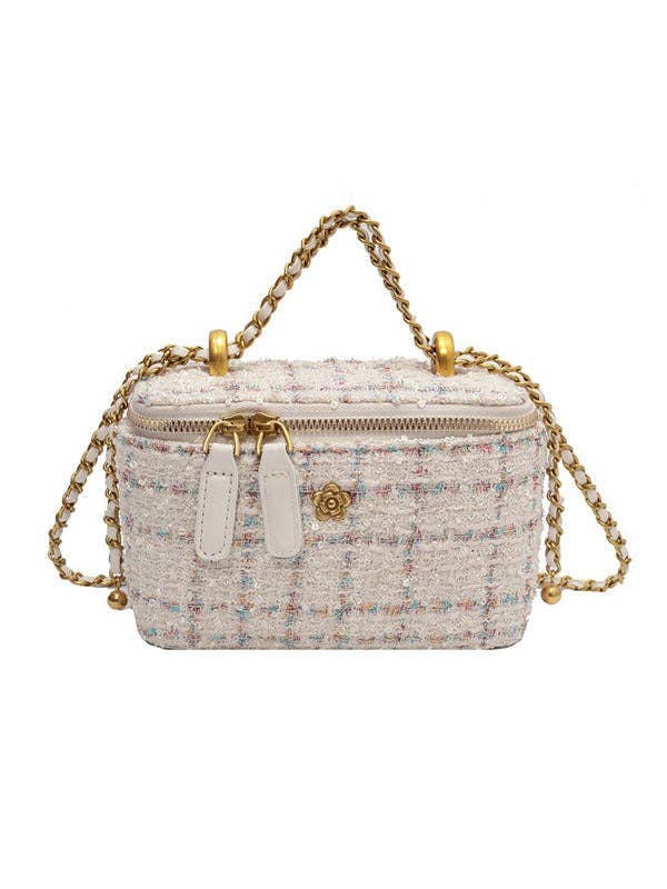UZ Wholesale Store - Chains Geometric Zipper Crossbody Bags Bags Accessories Bags: PINK / LARGE SIZE