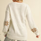 White Christmas Snowflake Pattern Tunic Sweater