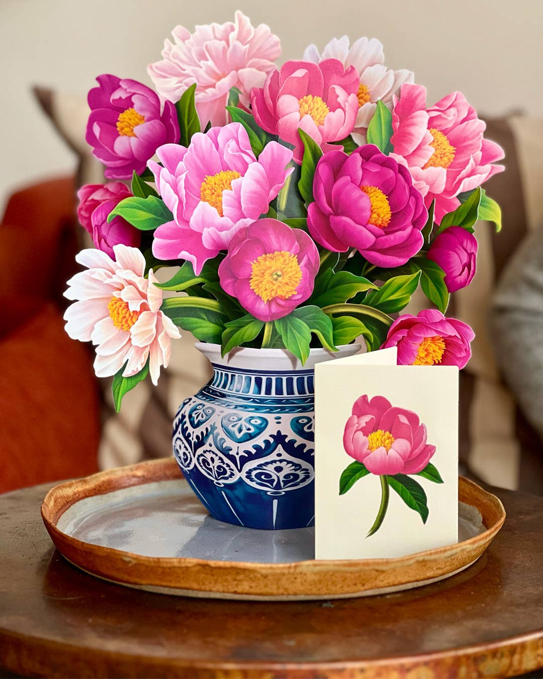 FreshCut Paper LLC - Peony Paradise (8 Pop-up Greeting Cards)