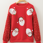 Moonlight Jade Sequined Santa Claus Christmas Sweatshirt