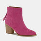 Beast Fashion Suede Point Toe Ankle Booties