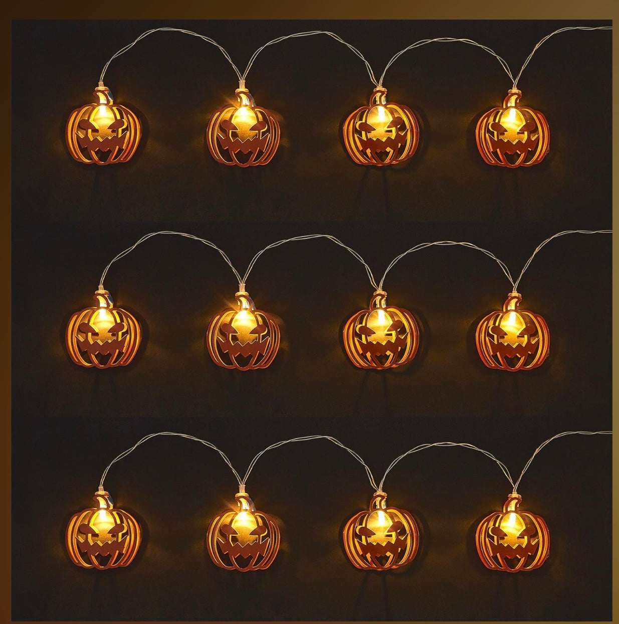Two’s Company Pumpkin Garland String Lights