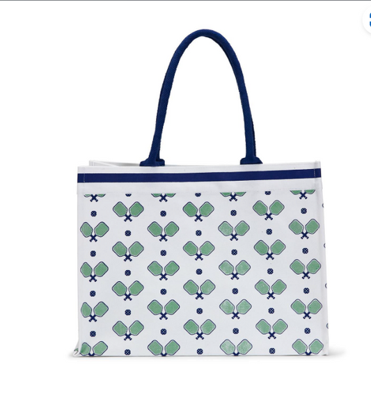 Two’s Company Pickle Ball Canvas Tote