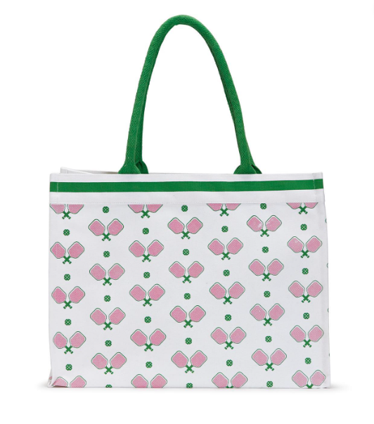 Two’s Company Pickle Ball Canvas Tote