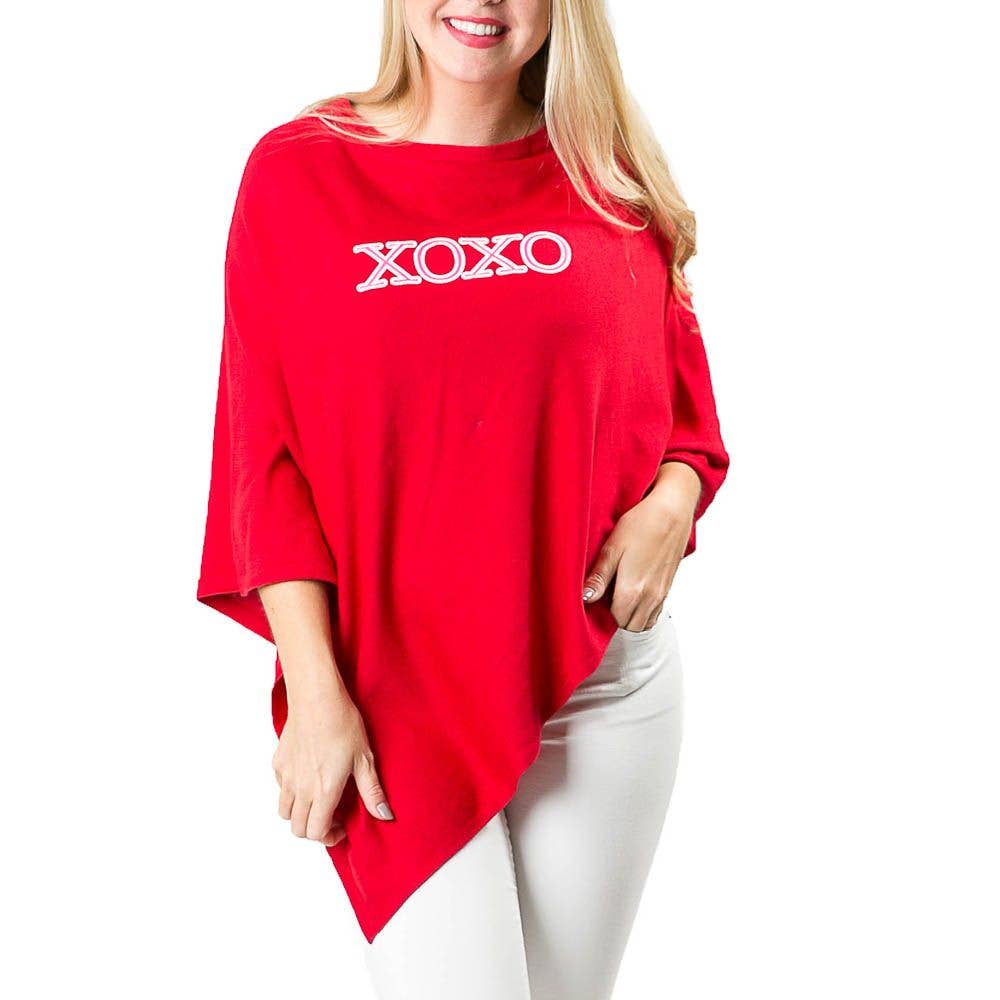 Top It Off - Boardwalk Poncho: Red XOXO (Spring 2023)