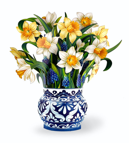 FreshCut Paper LLC - English Daffodils (8 Pop-up Greeting Cards)