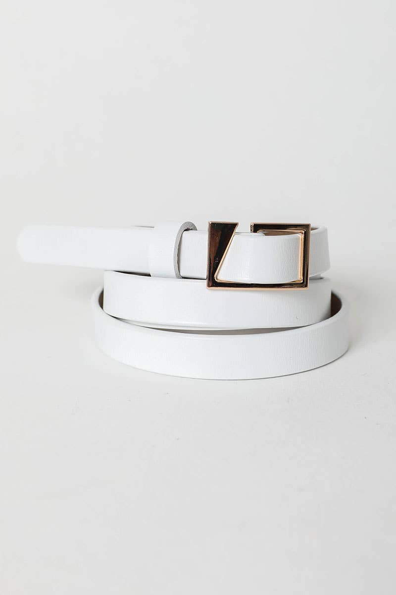 Leto Accessories - Asymmetrical Buckle Cinch Waist Fashion Belt