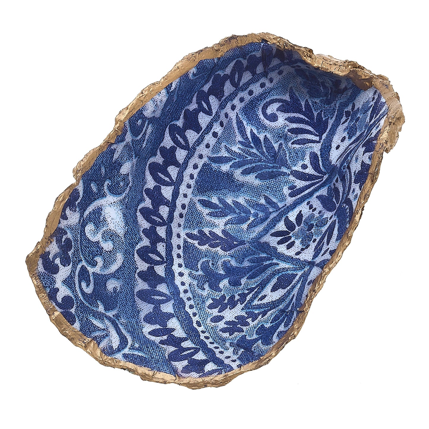 CANVAS Style - Catalina Decoupage Oyster Ring Tray in Blue & White