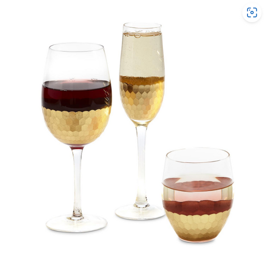 Gold Standard 24 Pc Faceted Drinking Glass