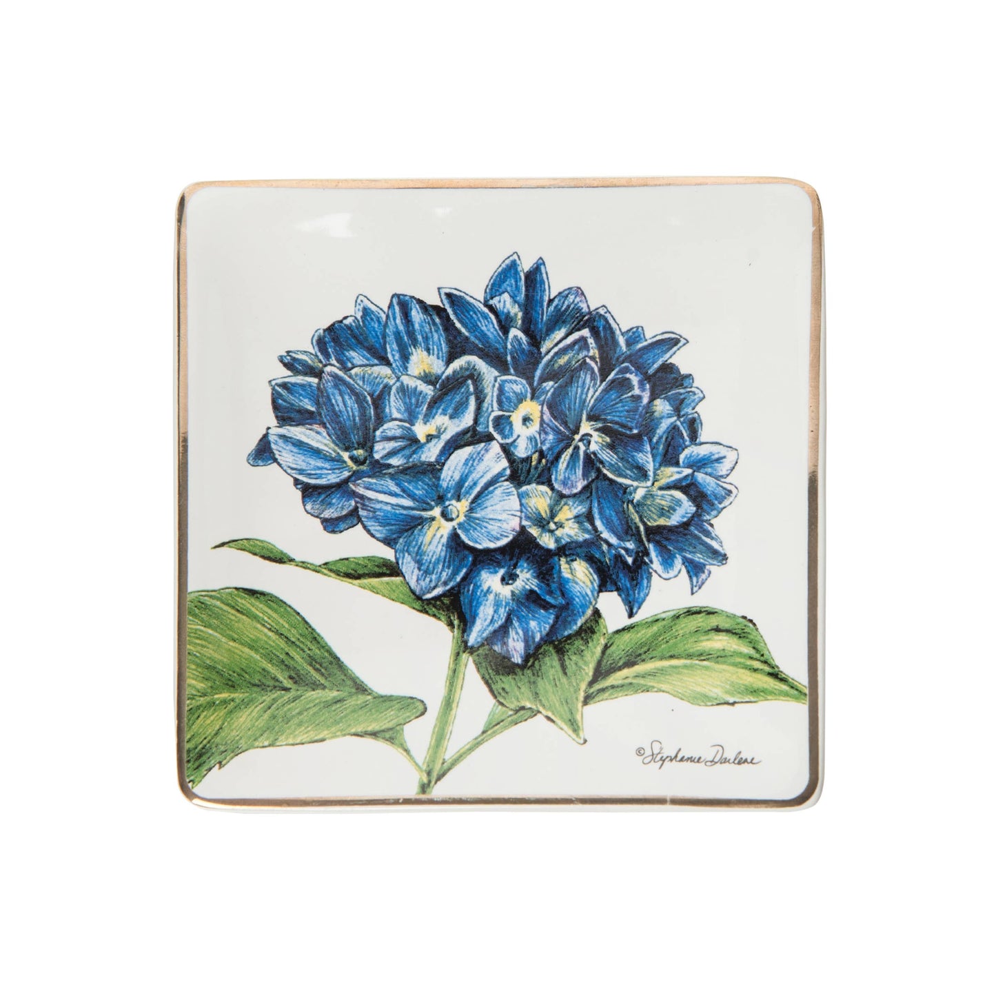C&F Home - Blue Floral Trinket Dish