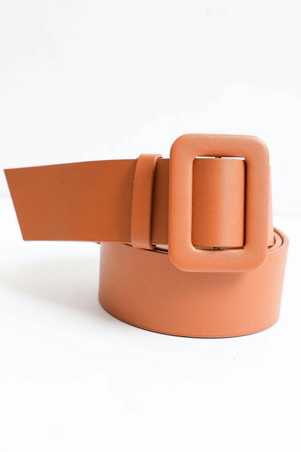 Leto Accessories - Wide Rectangle Buckle Waist Belt
