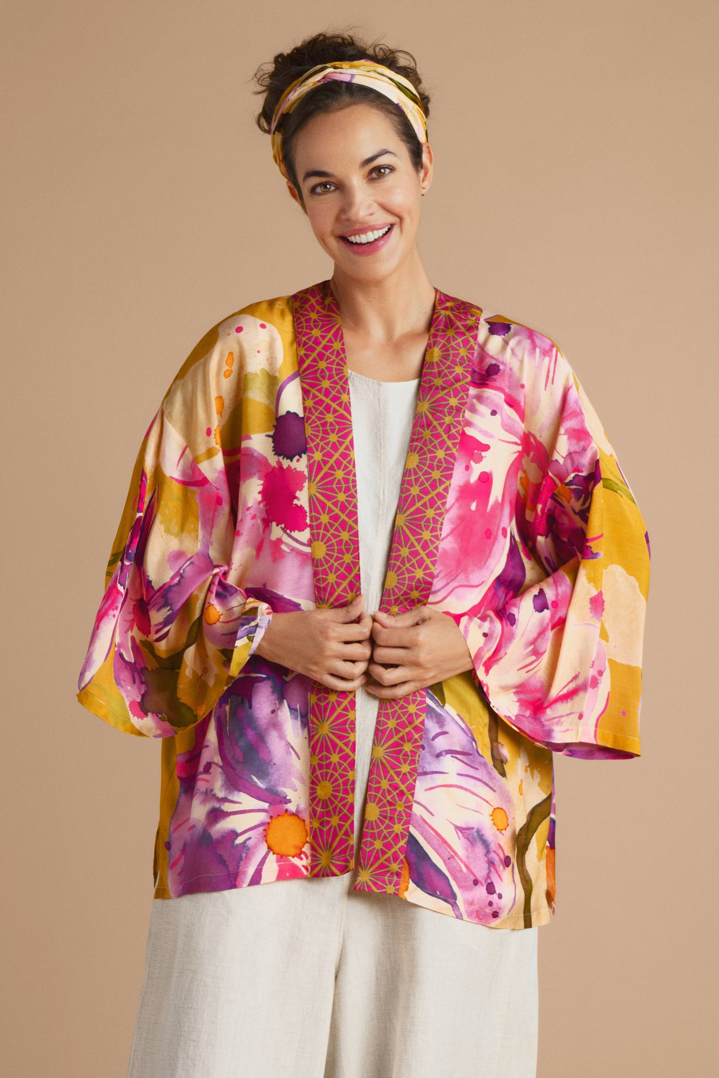 Powder Design inc - Mustard Orchid Kimono Jacket