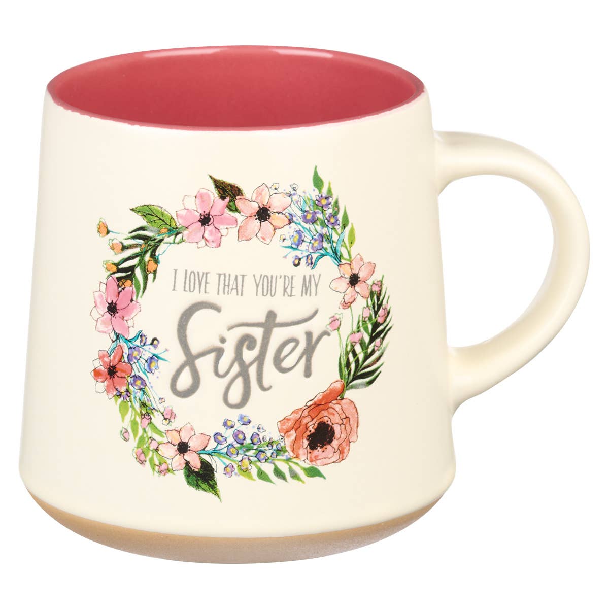 Christian Art Gifts - Sister Ceramic Coffee Mug with Clay Dipped Base - Ecclesiastes 4:9