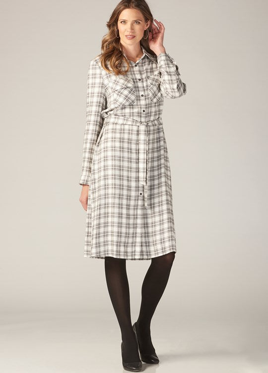 Classic Plaid Shirt Dress by Charlie Paige