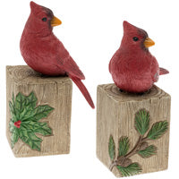 wood block cardinals s/2