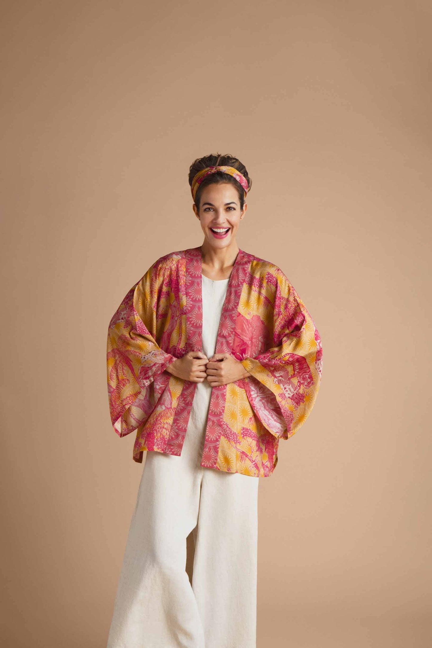 Powder Design inc - Tropical Toile Kimono Jacket - Pineapple