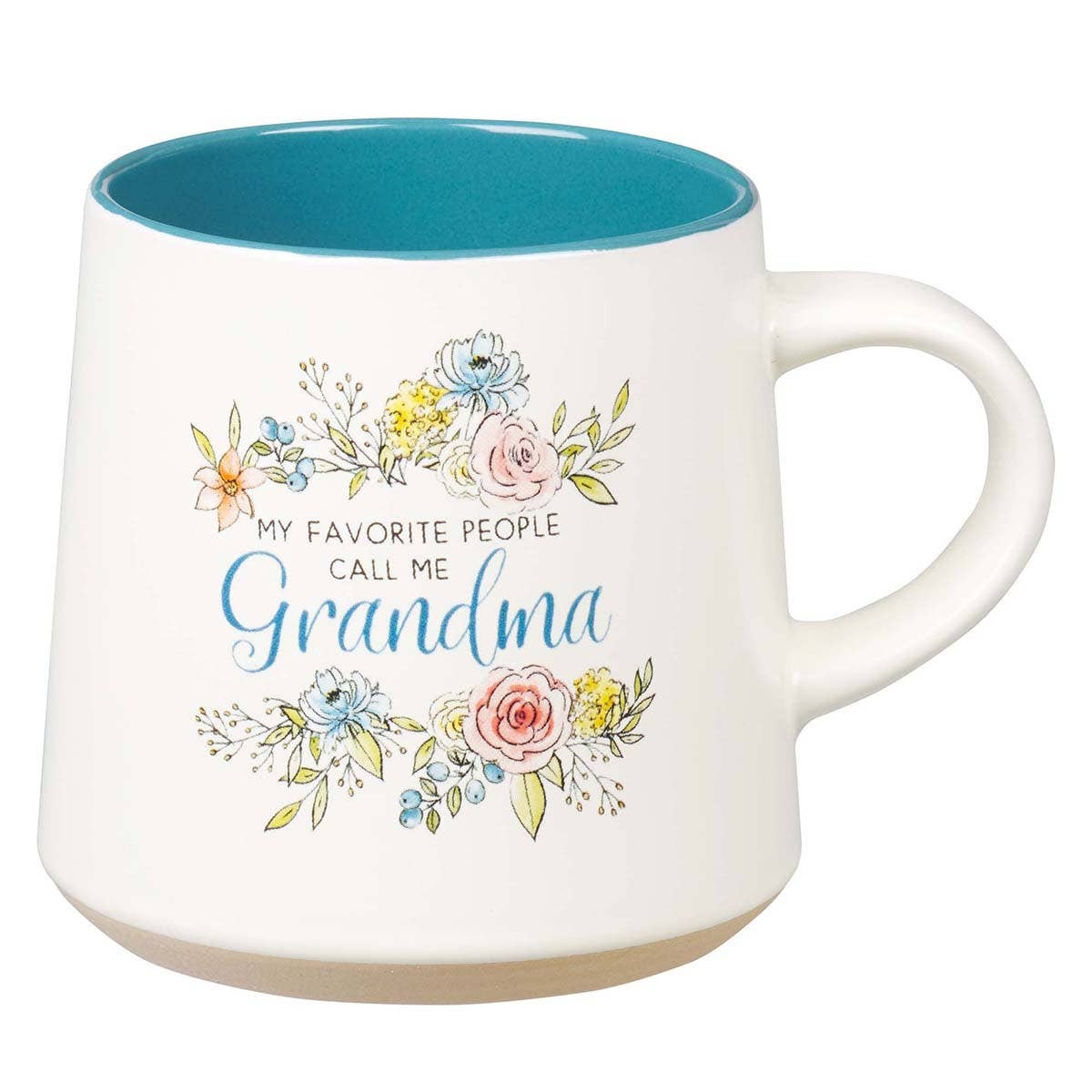 Christian Art Gifts - Grandma Ceramic Coffee Mug with Clay Dipped Base
